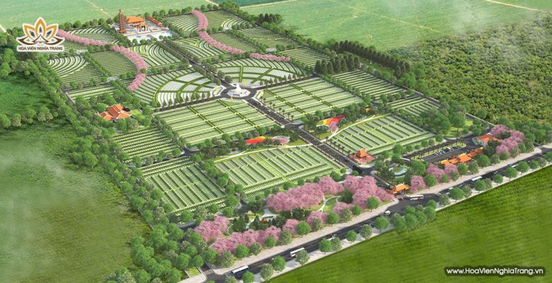 Phối cảnh tổng thể công viên nghĩa trang hoa viên bình an